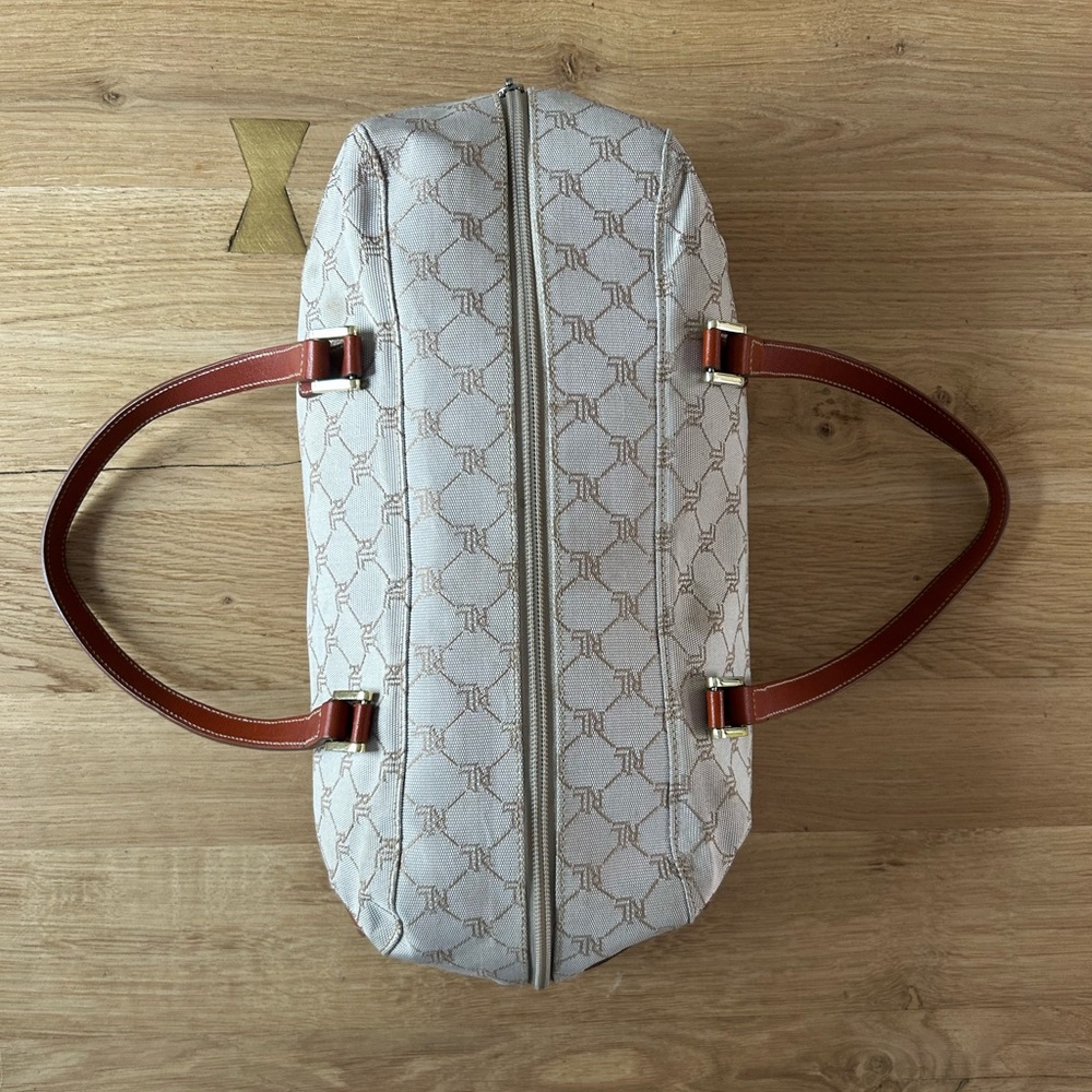 Lauren Ralf Lauren monogram tote duffle purse